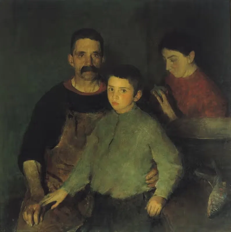Семья by Чарльз Уэбстер Хоторн, 1911 — digital art print download