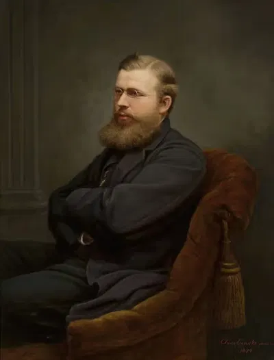 Портрет мужчины by Клара Вильгельмина Оэнике, 1870 — digital art print download