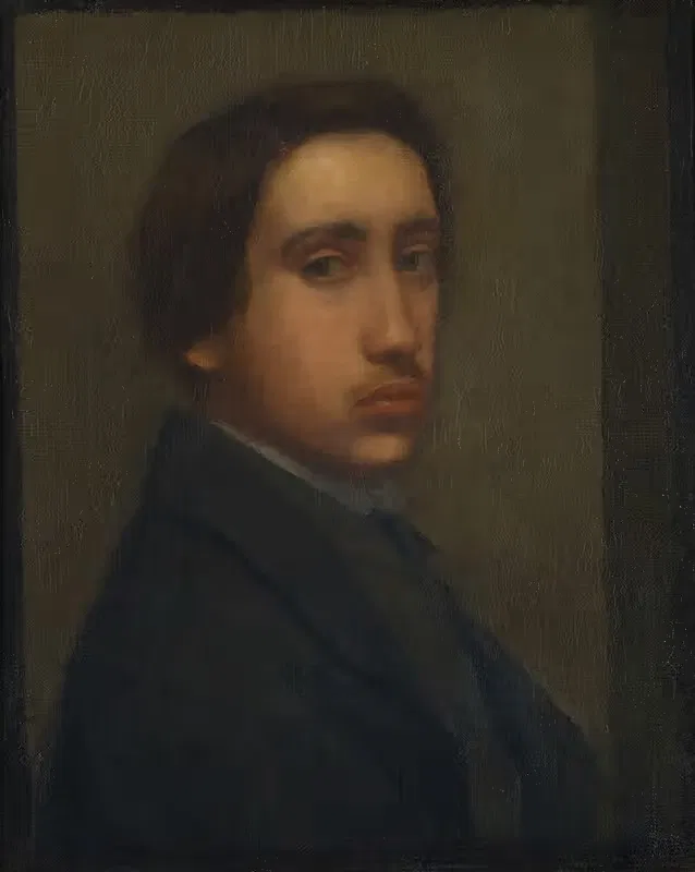 Degas à la redingote noire (Self-Portrait) — Edgar Degas