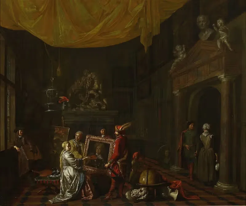 Visit to the painter's studio by Hendrick Govaerts — digital art print download