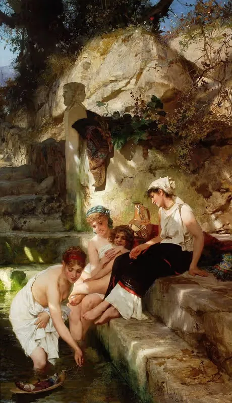 Римская идиллия – Перед ванной by Генрик Симирядзкий, 1885-1890 — digital art print download