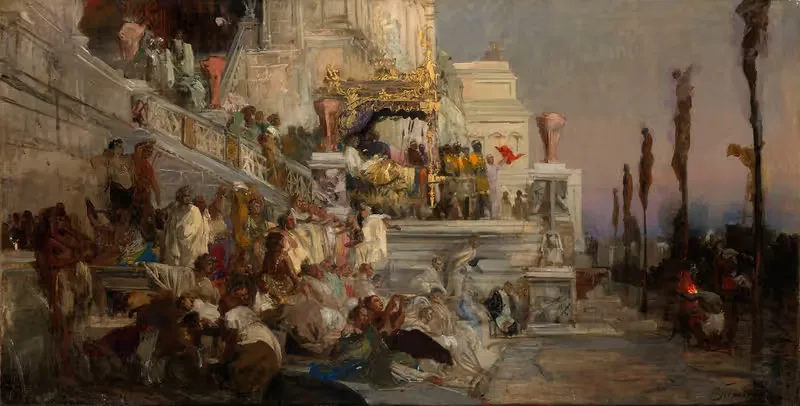 Эскиз для "Факелов Нерона by Генрик Симирядзкий, 1876 — digital art print download