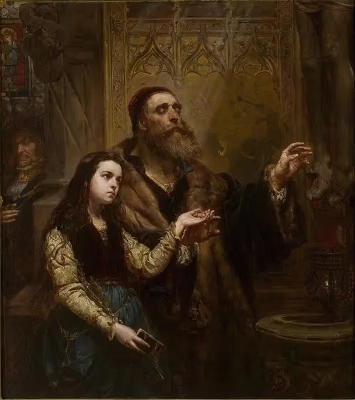 Blind Veit Stoss with his granddaughter — Jan Matejko