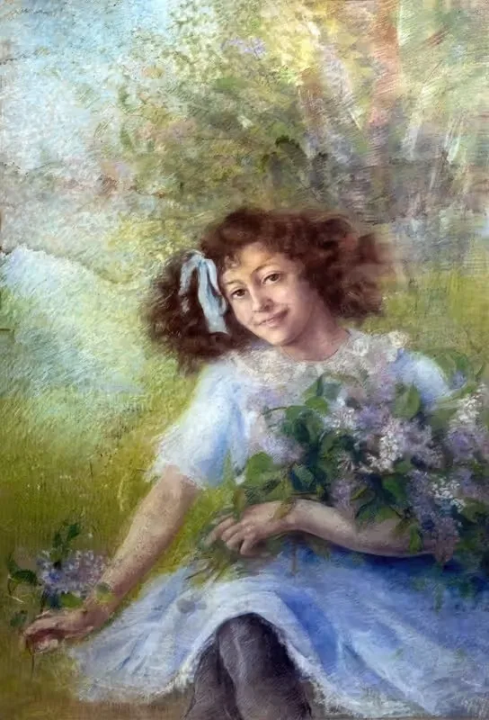 Young girl with bouquet — Luce Boyals