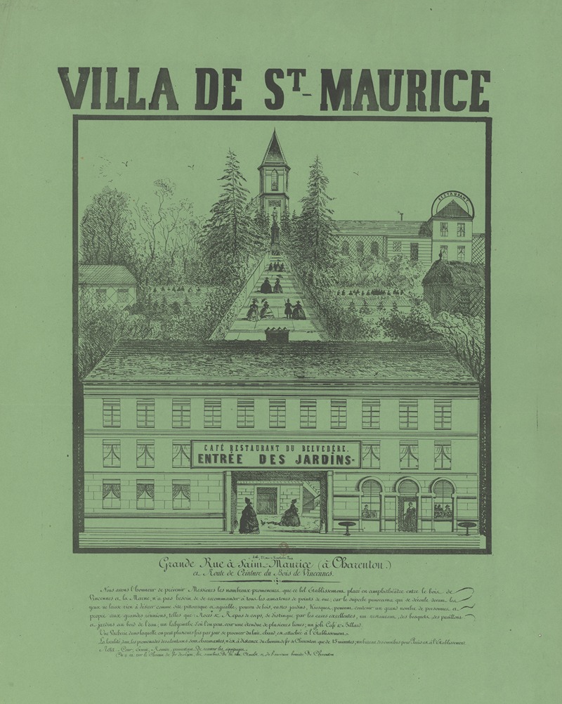 Villa de St Maurice by Аноним, 1860 — digital art print download