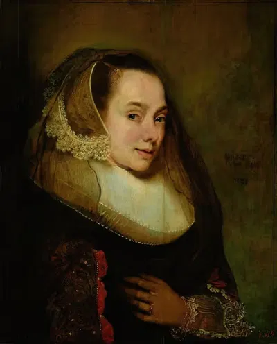 Portrait of a young woman by Pieter Claesz Soutman, 1644 — digital art print download