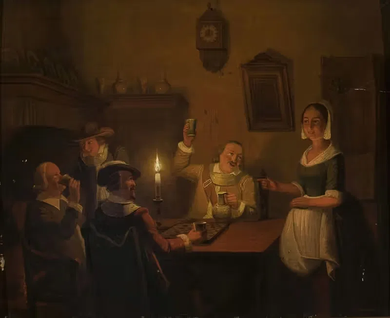 Игра в шашки by Питер Герардус Сямаар — digital art print download