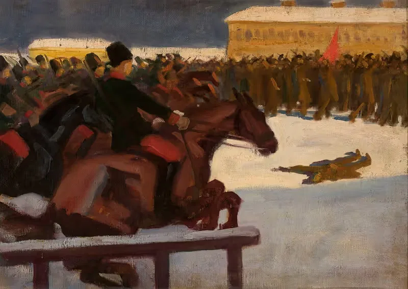 Уличная демонстрация в 1905 году by Владислав Скоциляс, 1905 — digital art print download