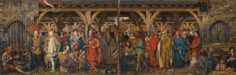 The Annual Fair by Albrecht De Vriendt, 1900 — digital art print download