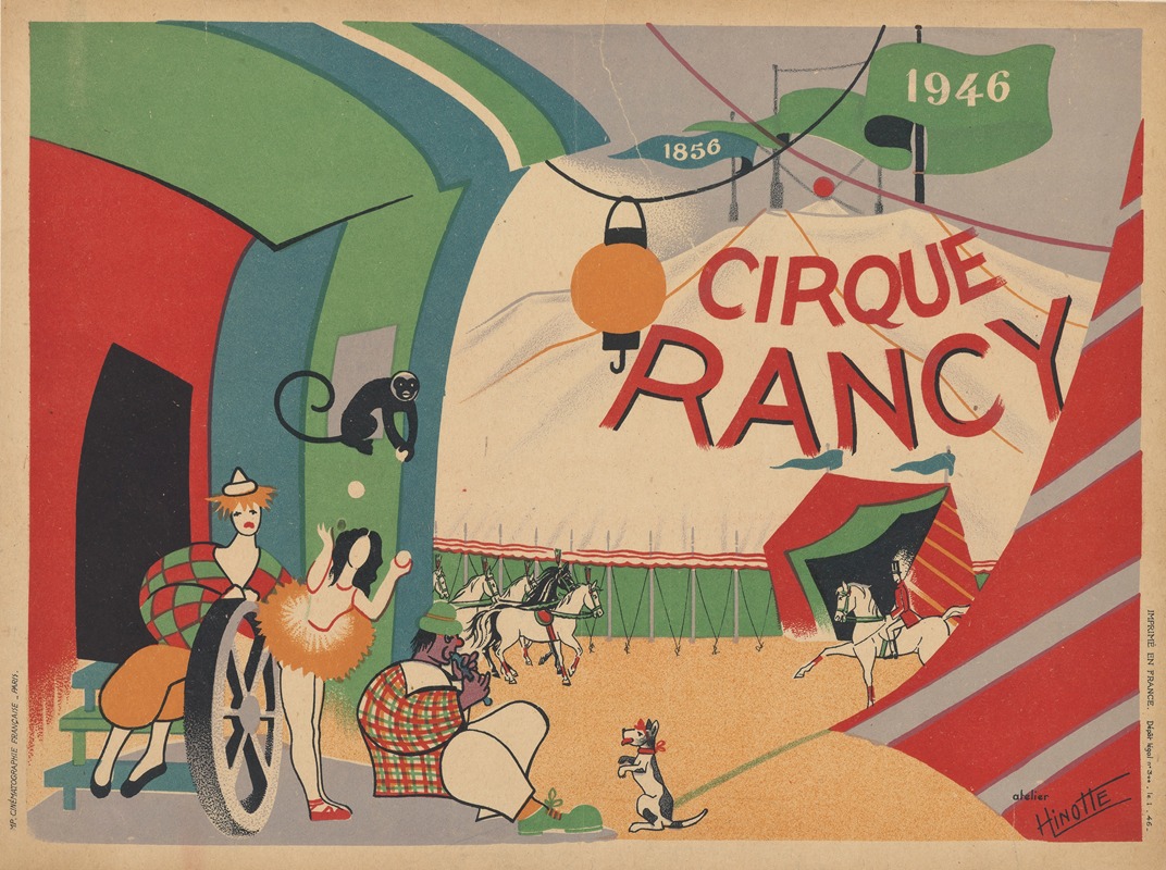 Cirque Rancy 1856-1946 by Atelier Hinotte, 1946 — digital art print download