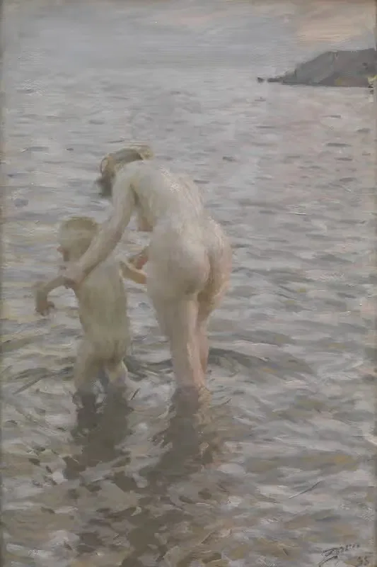 With Mother by Anders Zorn, 1895 — digital art print download