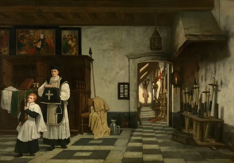 Sacristy by Андре-Жозеф Минге — digital art print download