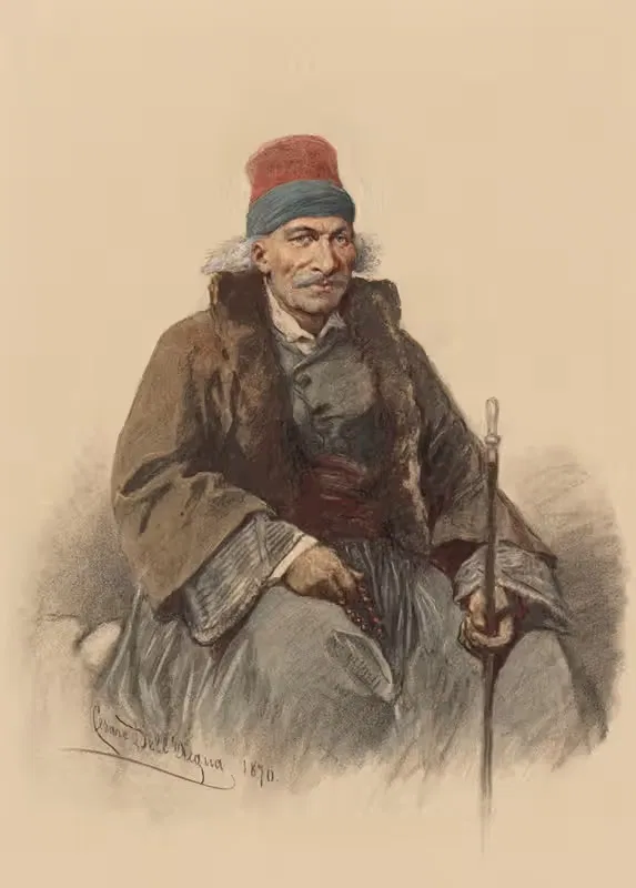 Старый греческий моряк by Чезаре Феликс Жорж Делл'Аква, 1870 — digital art print download