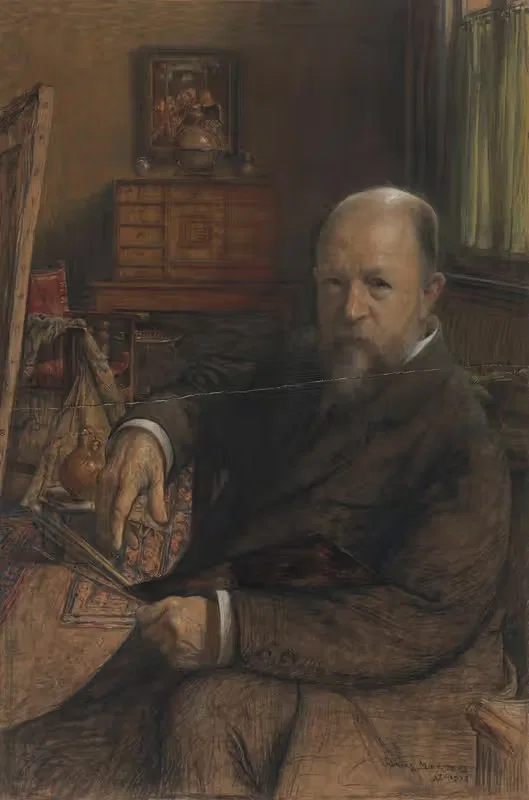 The Painter Frans Van Leemputten by Charles Mertens, 1913 — digital art print download
