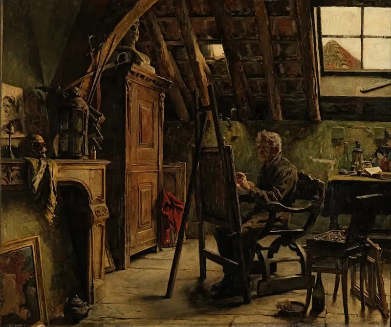 Мастерская художника by Шарль Мертенс, 1884 — digital art print download