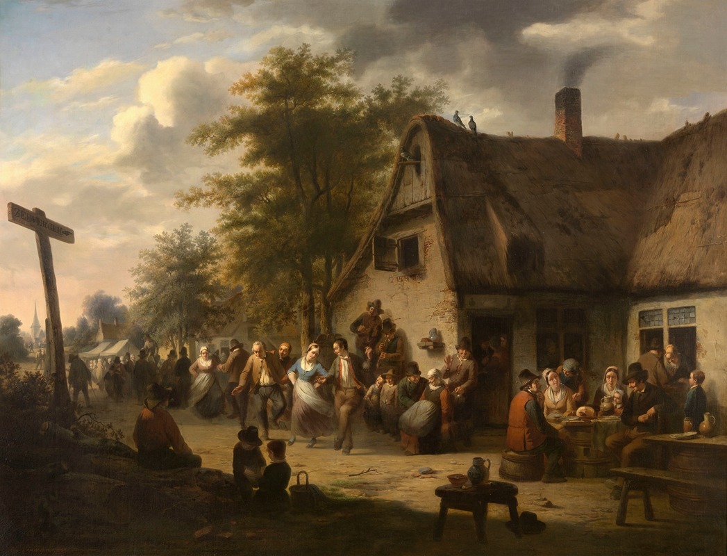 Flemish Kermis by Charles Venneman, 1849 — digital art print download