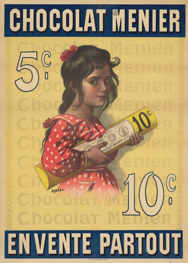 Chocolat Menier 5c, 10c en vente partout — Auguste Roedel