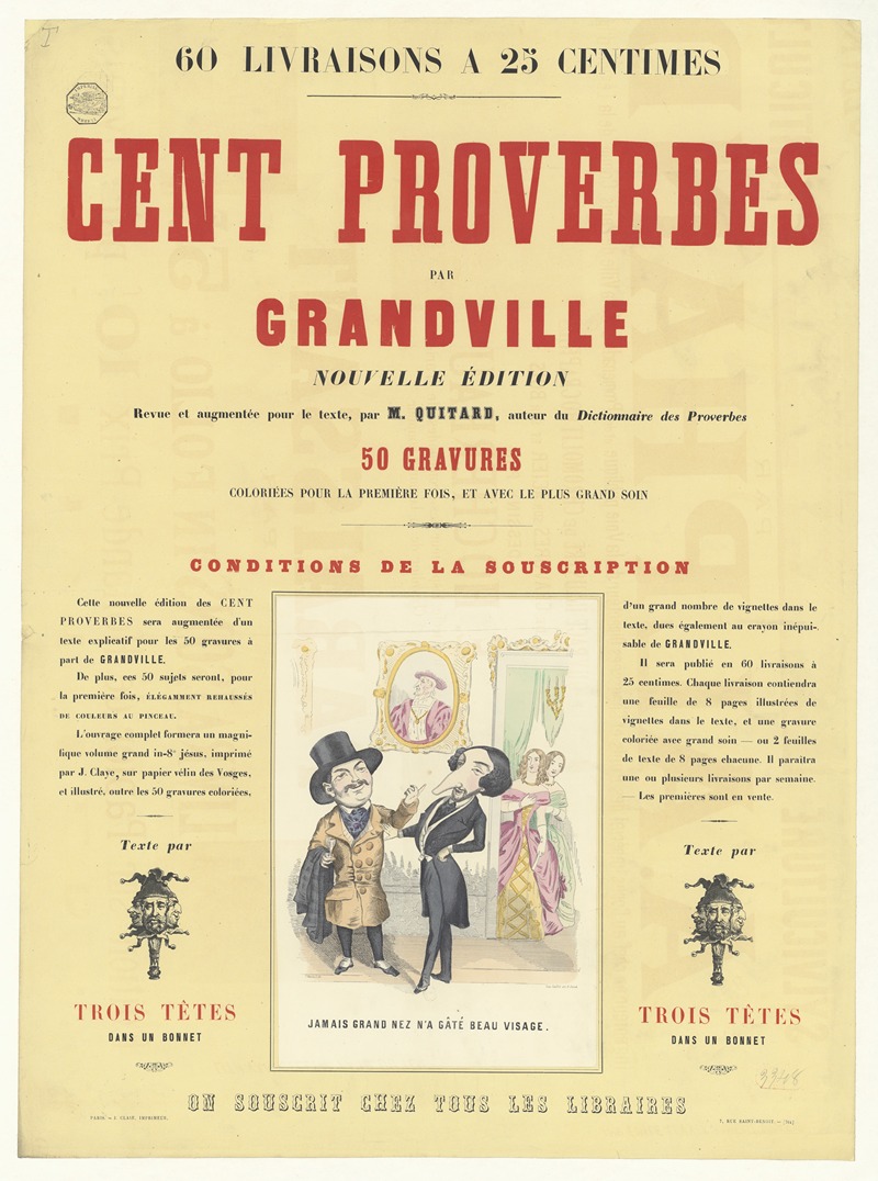 Cent proverbes par Grandville — C. Faccio