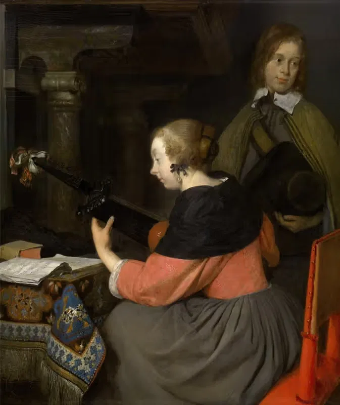 The Lute Player by Gerard ter Borch — digital art print download