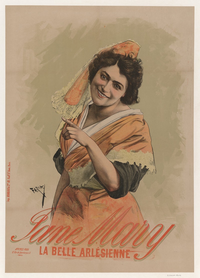 Jane Mary, la belle arlésienne by Cândido de Faria, 1880 — digital art print download