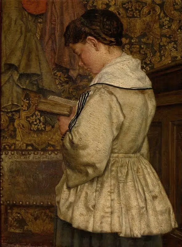 Женщина, читающая by Анри де Бракелер, 1872 — digital art print download