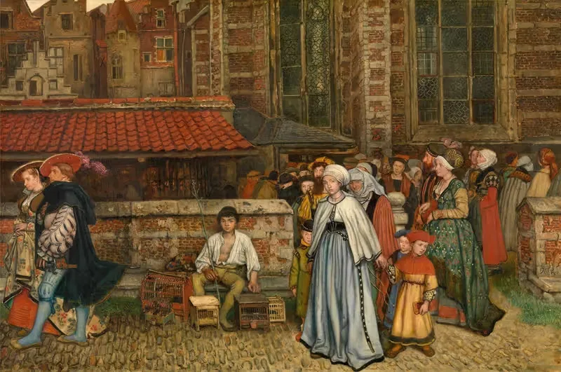После мессы by Ян Август Хендрик Лейс, 1866 — digital art print download