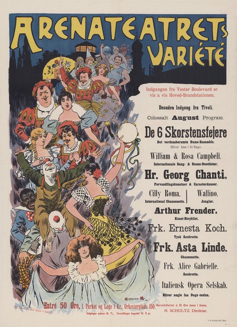 Arenate Atrets Variété by Carsten Raun, 1898 — digital art print download