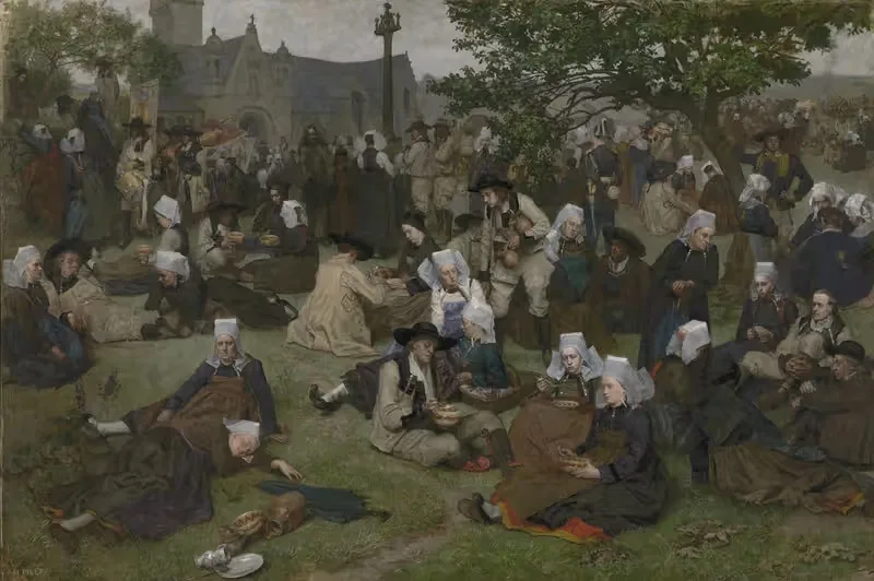 Pilgrimage in Brittany by Charles-Henri Pille — digital art print download