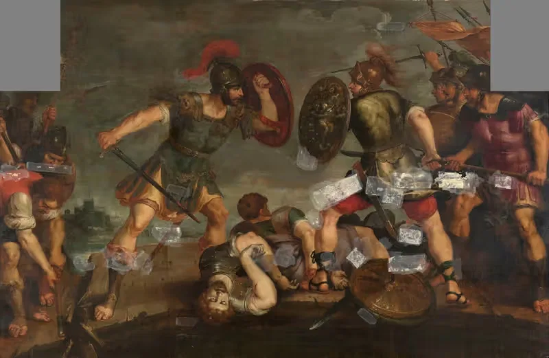 Horatius Cocles at the Pons Sublicius — Hieronymus Francken II