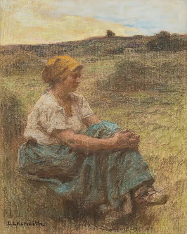 Жнец вечером в Мон-Сен-Пер by Леон Огюст Лермиц, 1886 — digital art print download