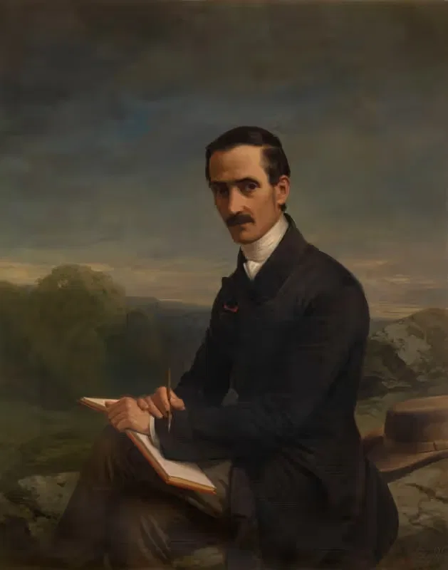 The Painter Alexandre Calame by Luigi Rubio — digital art print download