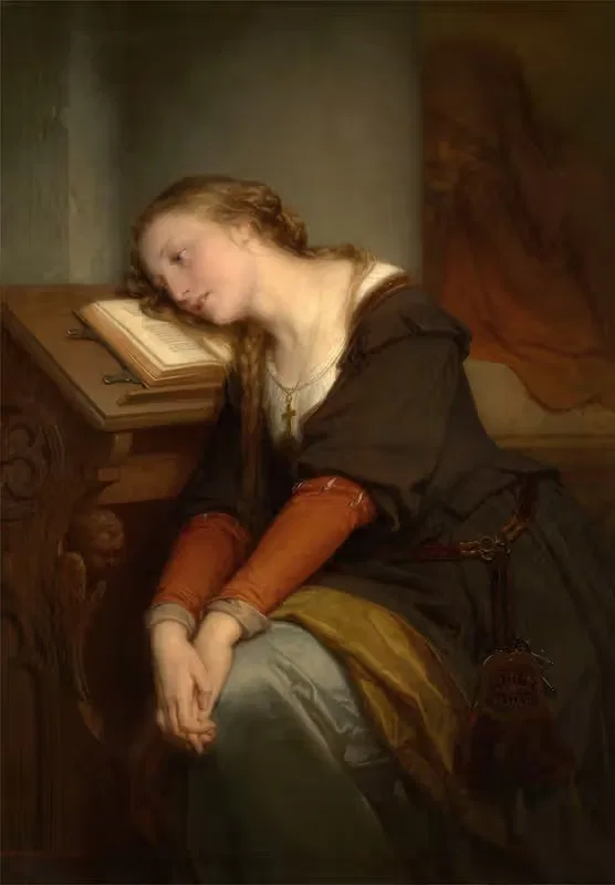 Margaret at the Church — Nicaise De Keyser