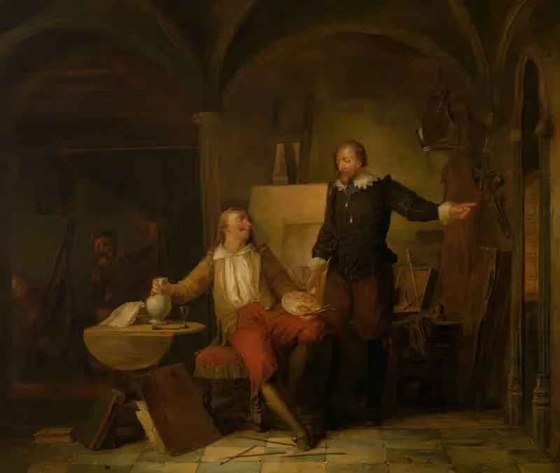 The Studio of the Painter Joos van Craesbeeck — Nicaise De Keyser