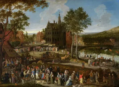 Фламандская ярмарка by Питер Гейселс, 1687 — digital art print download