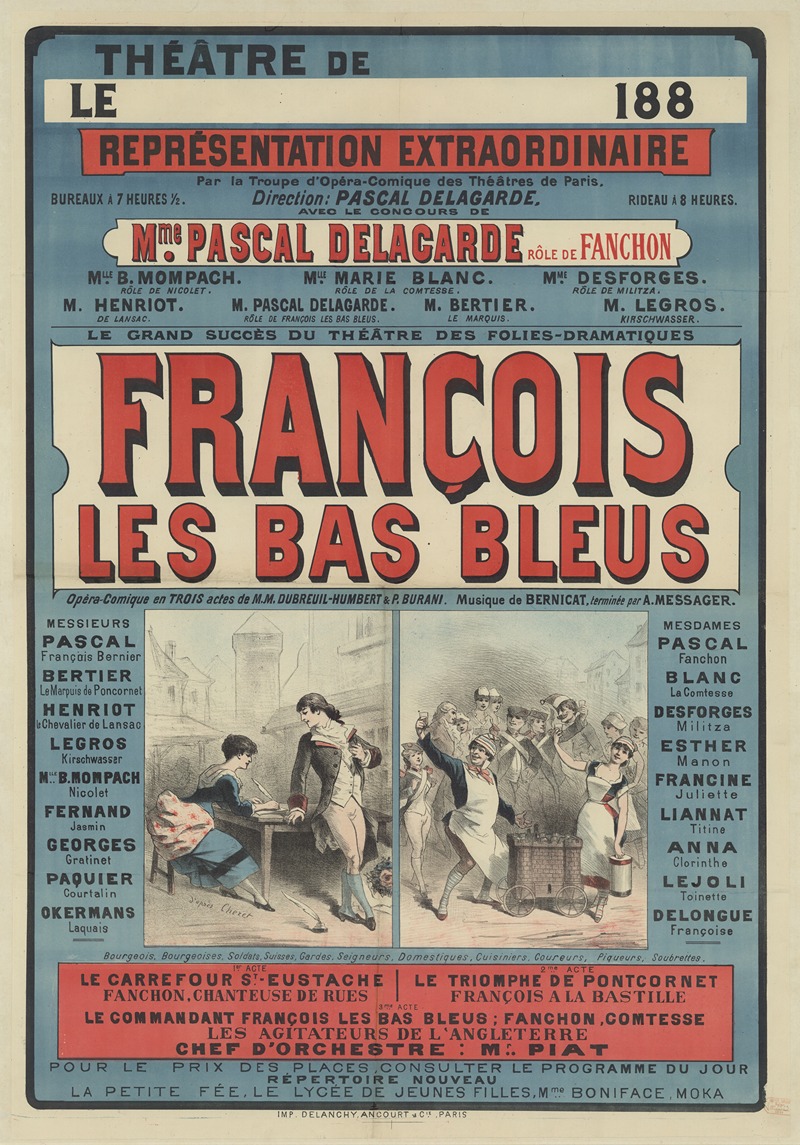 François les bas-bleus by Эдвард Анкур, 1884 — digital art print download