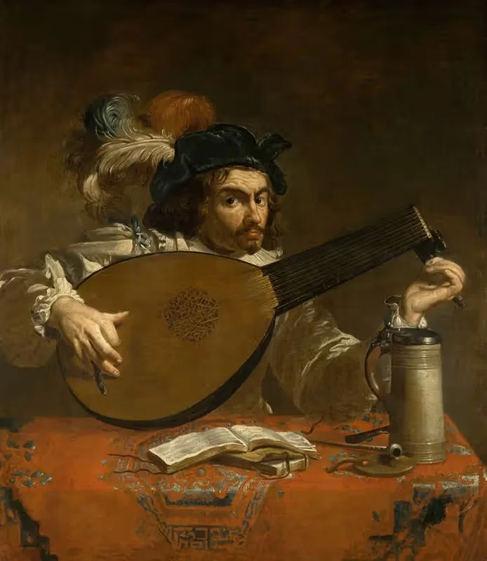 The Lute-Player by Theodoor Rombouts — digital art print download