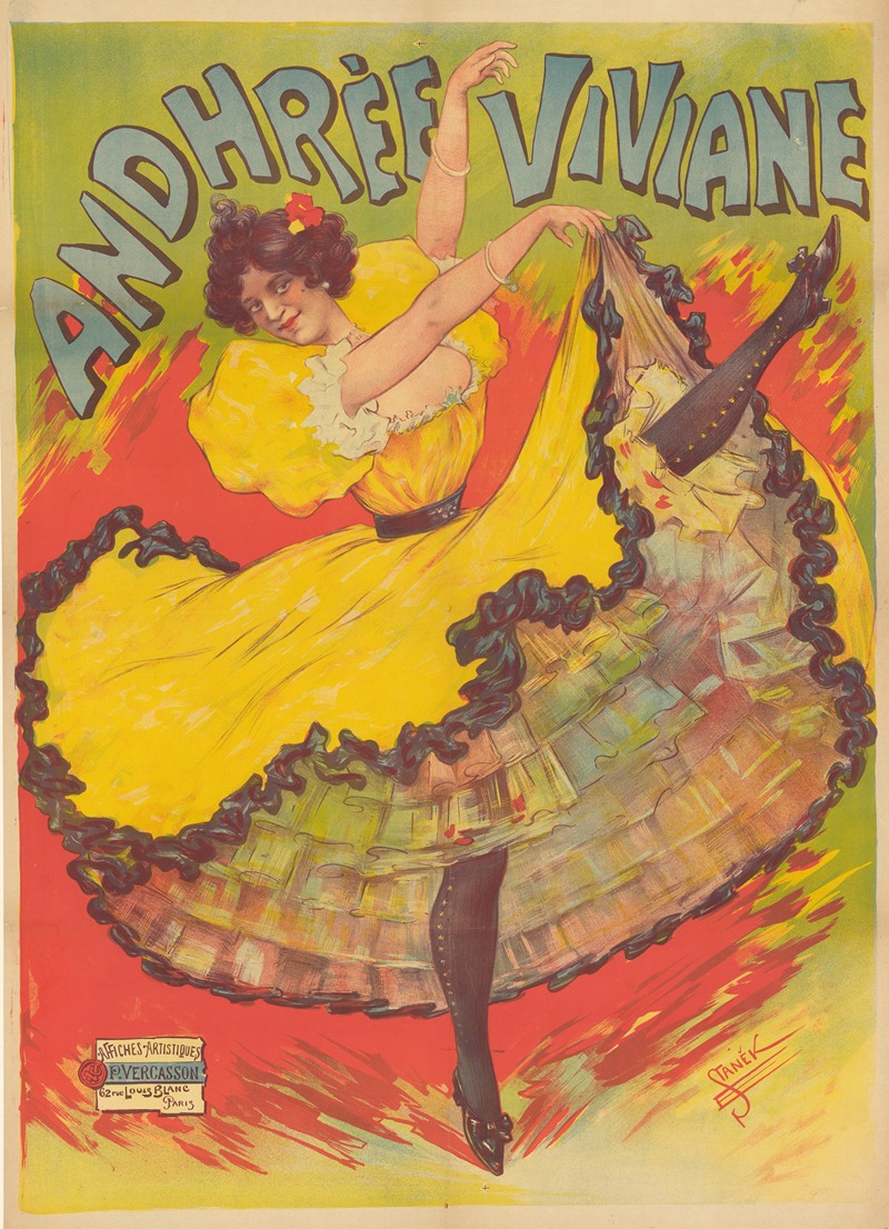 Andrée Viviane by Эмануэль Станек, 1895 — digital art print download