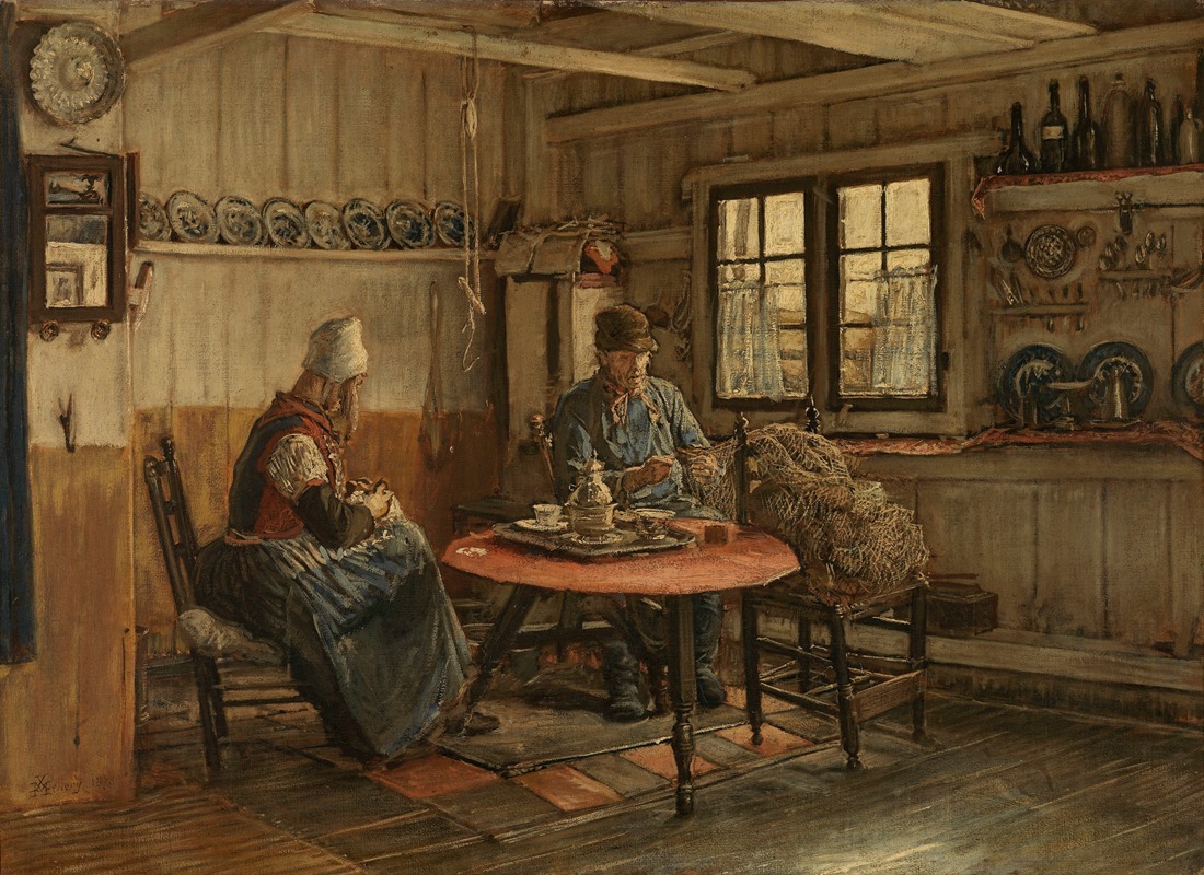 Интерьер в Маркене by Ксавье Меллери, 1878 — digital art print download