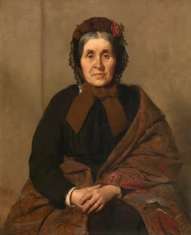 Мать художника by Ксавье Меллери, 1871 — digital art print download