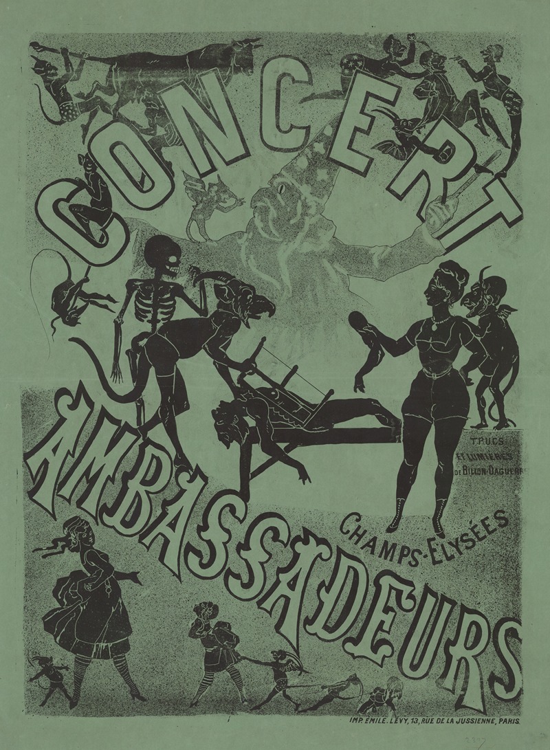 Concert Ambassadeurs by Эмиль Леви, 1874 — digital art print download