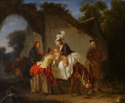 Farewell to the wet nurse by Étienne Aubry — digital art print download