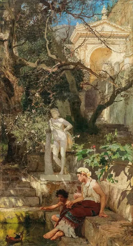 Часы досуга у воды by Генрик Симирядзкий, 1885 — digital art print download