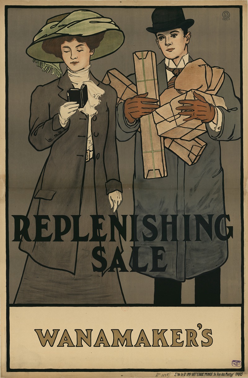 Replenishing sale Wanamaker's — Etablissements Minot