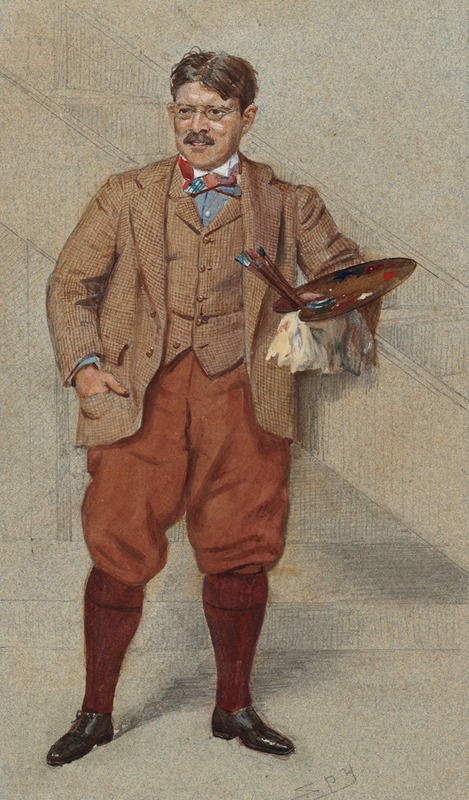 Edwin Austin Abbey by Sir Leslie Mathew Ward, c. 1898 — digital art print download
