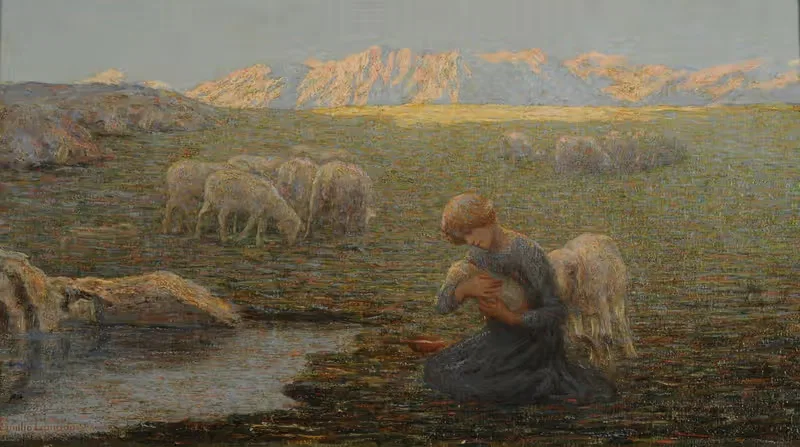 Больная овца by Эмилио Лонгони, 1902 — digital art print download