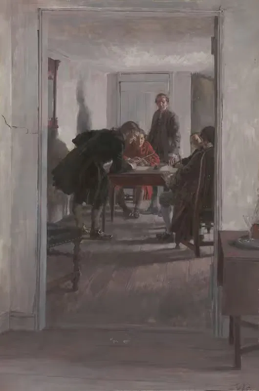 В старом таверне Роли by Говард Пайл, 1896 — digital art print download