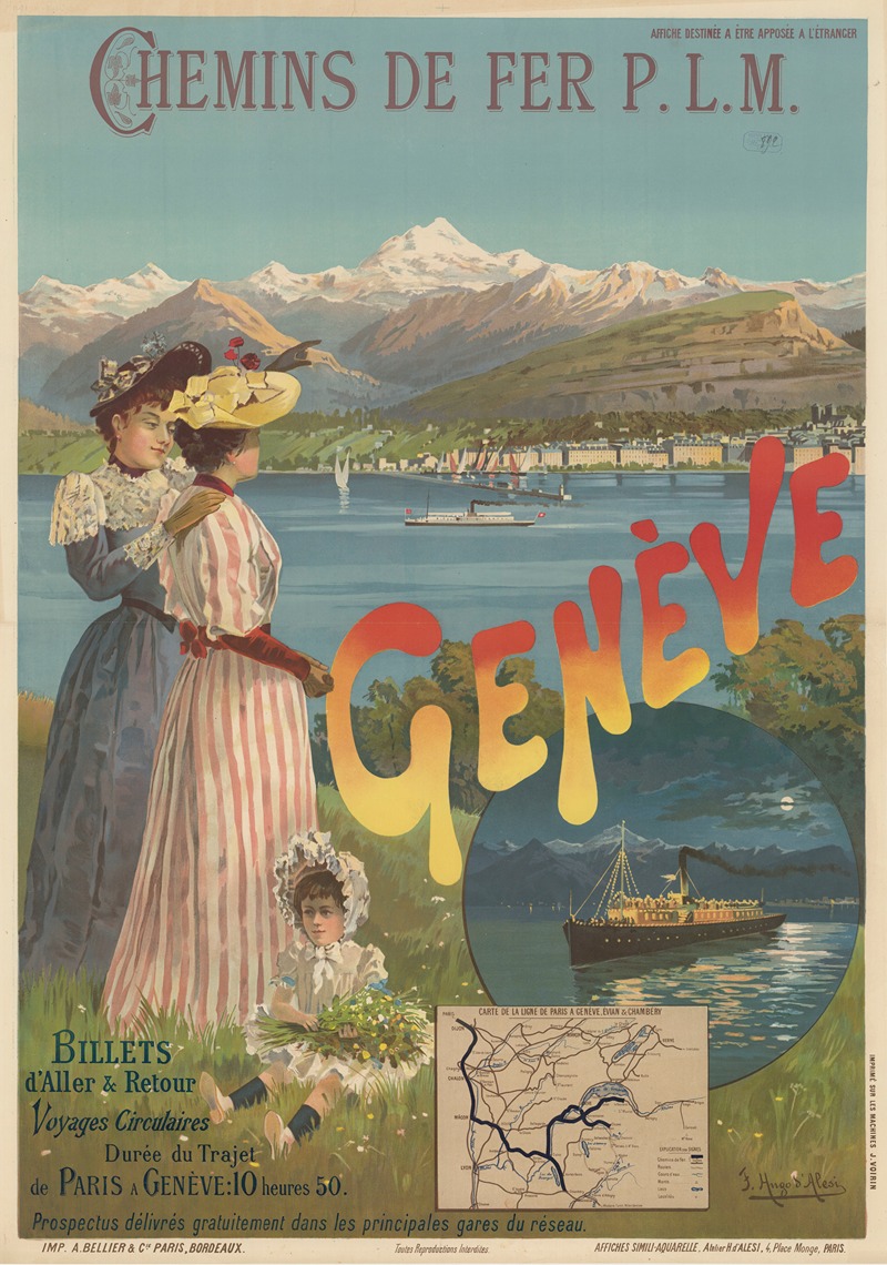 Chemin de Fer P.L.M. Genève by Фредерик Уго д’Алези, 1893 — digital art print download