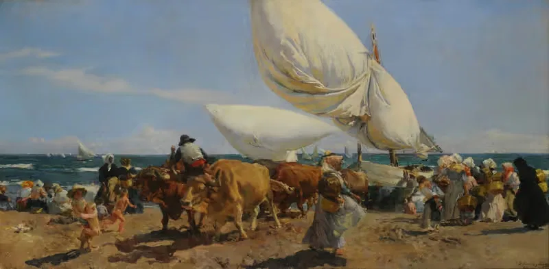 Возвращение с рыбалки by Хоакин Соролья, 1898 — digital art print download