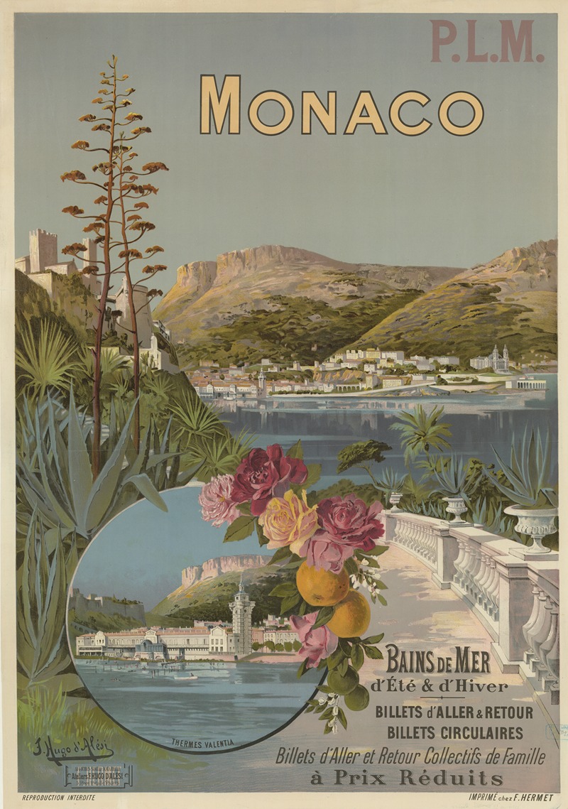 P.L.M. Monaco. Bains de mer d'Eté & d'Hiver — Frederic Hugo d’Alési