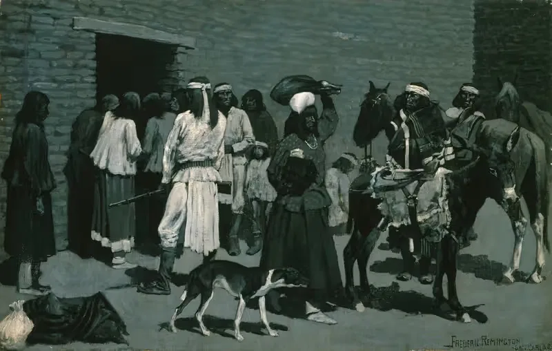 Pueblo Indian Village — Frederic Remington